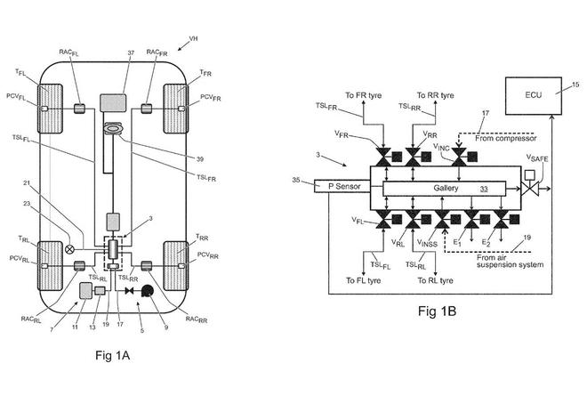 高大上！路虎申請(qǐng)輪胎充放氣系統(tǒng)專利